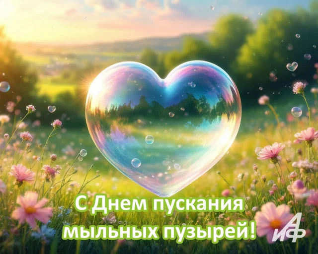 день пускания мыльных пузырей открытка