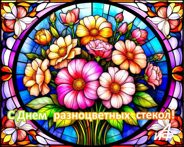 день разноцветных стекол красивая открытка
