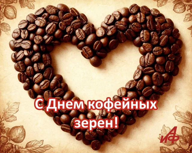 с днем кофейных зерен открытка