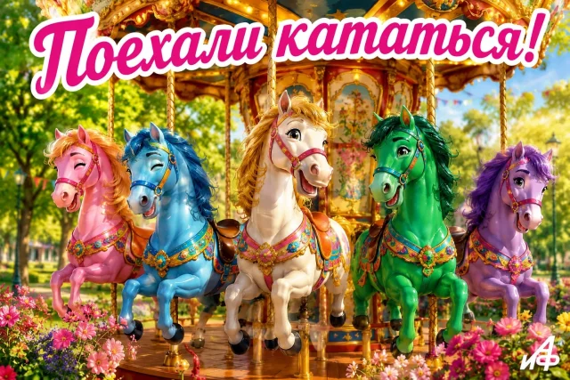 день карусельной лошадки открытка