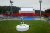 Скульптура ловит момент перед выстрелом. 