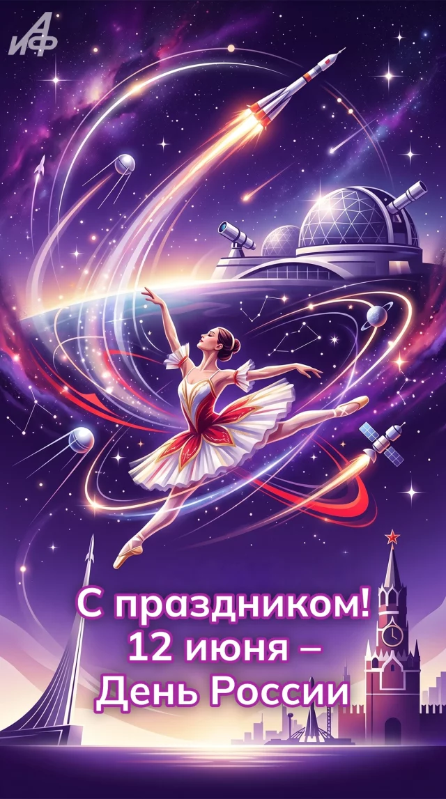 открытка на 12 июня День России для мессенджеров и соцсетей