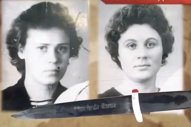 Сотрудницы завода Надежда Калачёва (справа) и Людмила Ильина были похожи, как сёстры, и Людмила погибла, потому что её приняли за Надежду. 