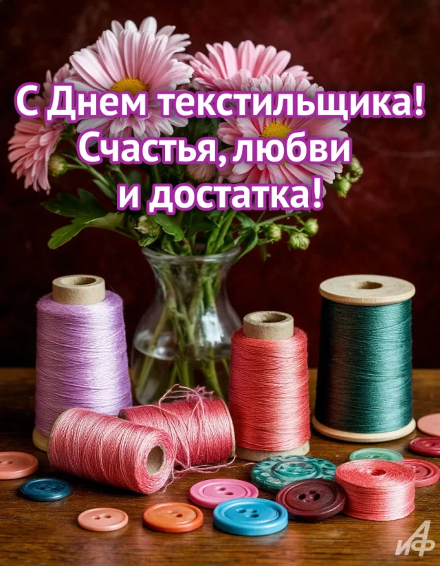 открытка с Днем легкой промышленности для коллег