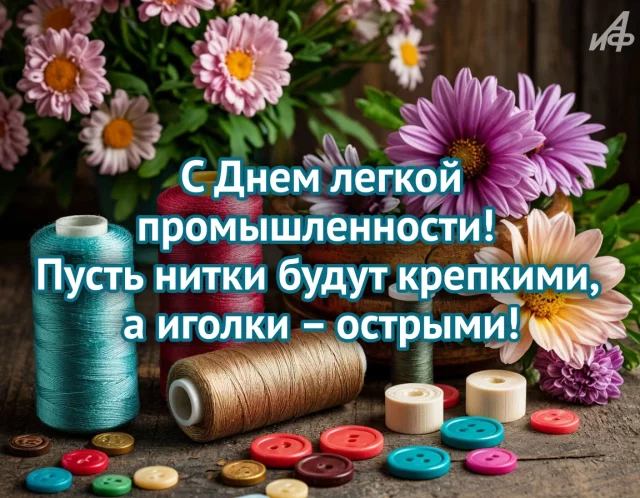 открытка ко Дню работников швейной и текстильной отрасли