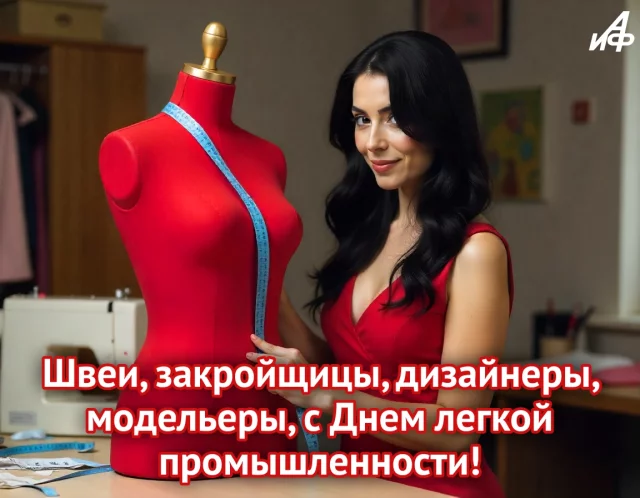 День легкой промышленности &mdash; открытка для швей и технологов