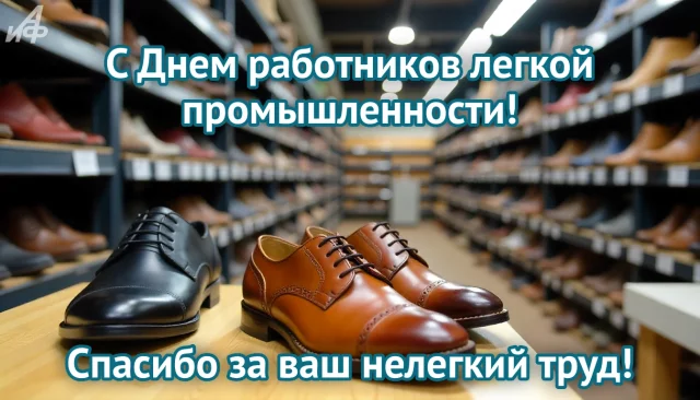 открытка с Днем легкой промышленности для коллег