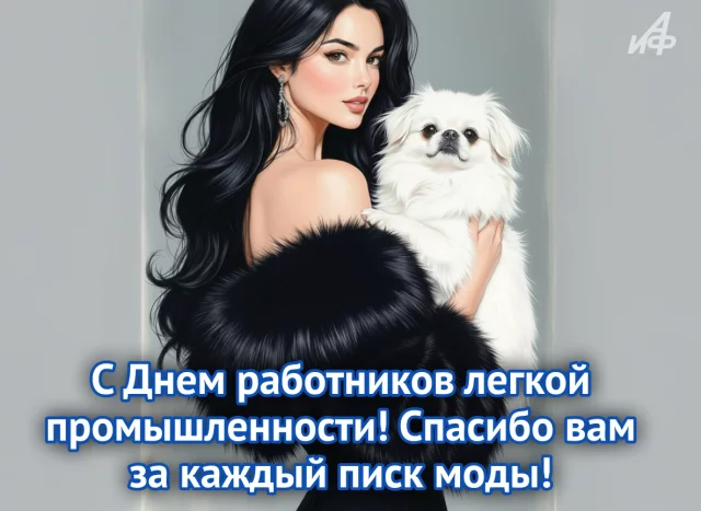 День легкой промышленности праздничная открытка с пожеланиями