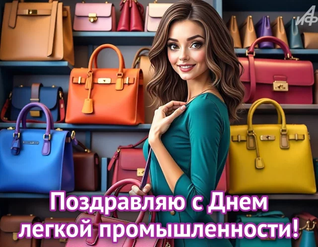 открытка с Днем работников текстильной промышленности