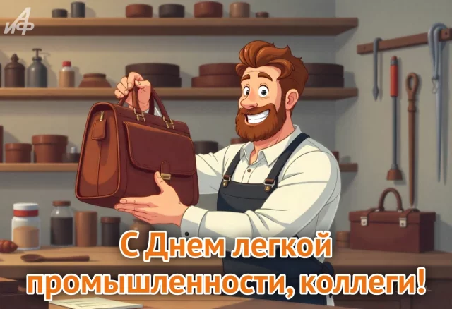 День легкой промышленности праздничная открытка с пожеланиями