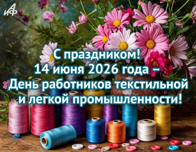 День легкой промышленности &mdash; открытка для швей и технологов