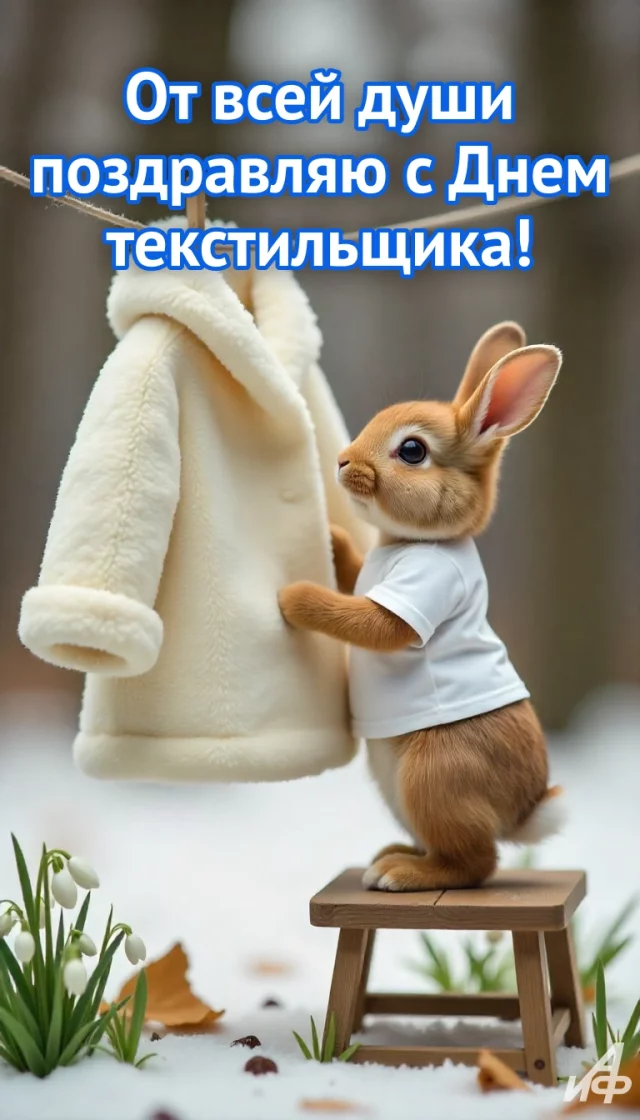 открытка с Днем работников текстильной промышленности