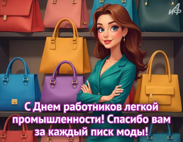 открытка для работников швейной фабрики