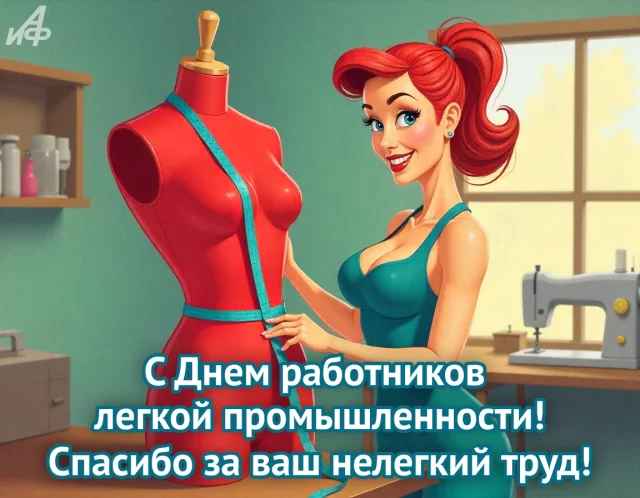 открытка для сотрудников текстильной фабрики