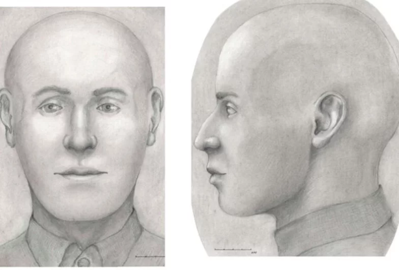 Воин-защитник Ржева. Пал в боях в 1941-1943 гг. Мужчина 18-25 лет. В качестве особых примет можно отметить значительное нависание наружной части складки правого века в отличие от левого. Также заметна разница в форме бровей: правая ближе к дугообразной, а левая – к прямой форме.  Есть небольшая диастема (щель между зубами) между центральными резцами верхней челюсти.  Если вы опознали кого-то из бойцов, позвоните по телефону +7 (495) 646-57-57 или напишите на электронный адрес: pisarenko@aif.ru