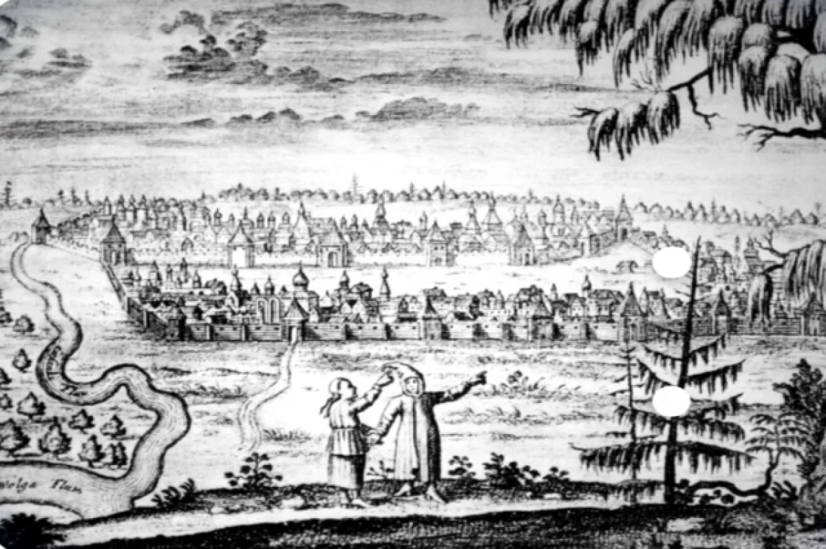  Гравюра «Casan Tartarorum», созданная по рисункам Олеария.