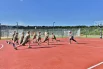 В лагере есть спортивная зона с современными тренажерами и площадками для воркаута. Здесь же ребята готовятся к соревнованиям по лазертагу на специальном полигоне.