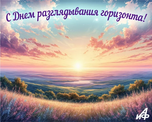 день рассматривания горизонта открытка