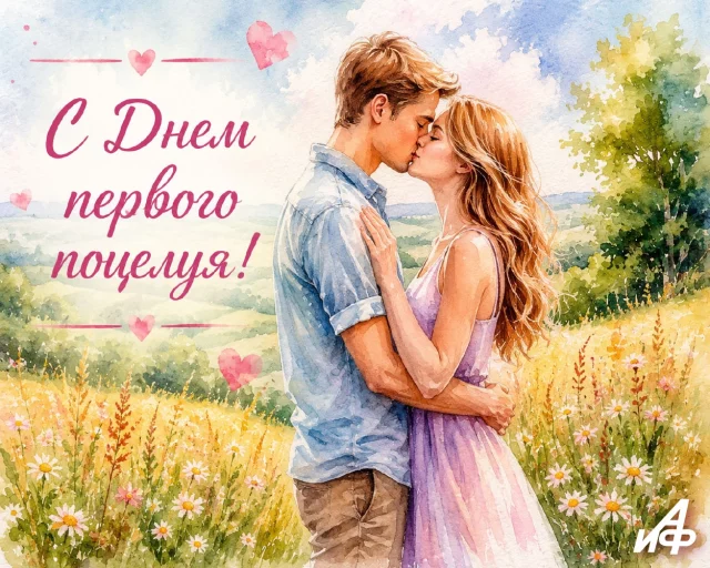 день первого поцелуя открытка