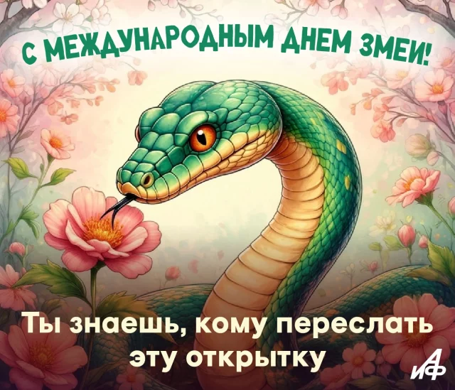 международный день змеи открытка с юмором