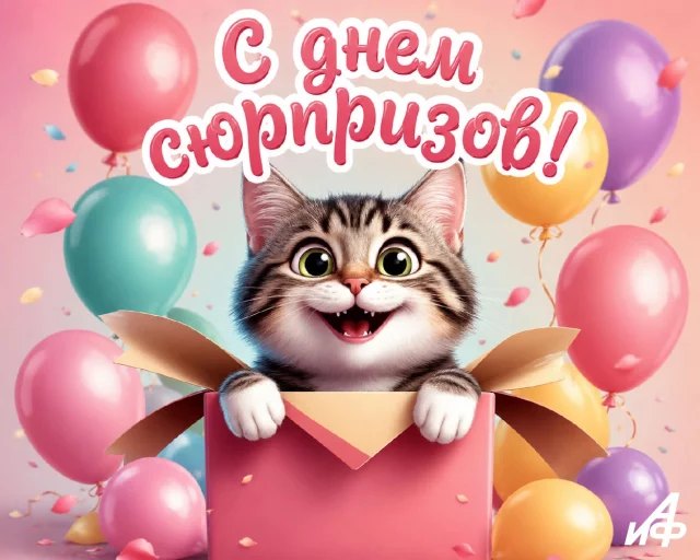 день сюрпризов открытка