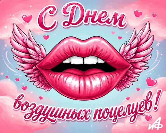 с днем воздушных поцелуев открытки