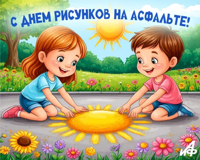 день рисунков на асфальте красивая открытка