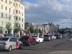 Завершилось празднование автопробегом. На машинах были флаги России и Российской империи.