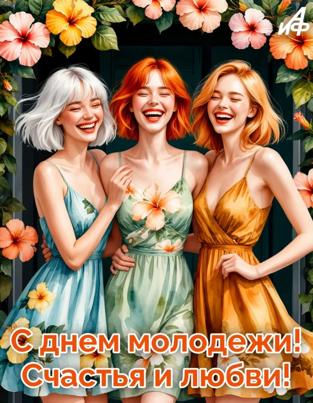 открытка ко Дню молодежи с позитивным настроением