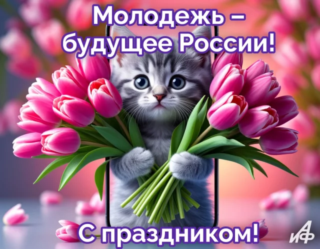 картинка с Днем молодежи и теплыми пожеланиями