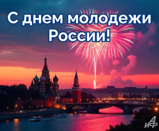 яркая открытка ко Дню молодежи