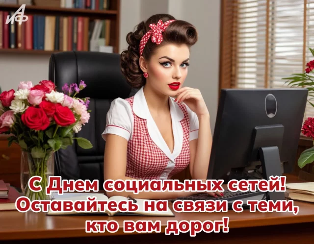 открытка к Дню социальных сетей