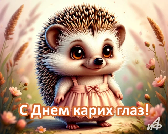 День карих глаз красивая открытка