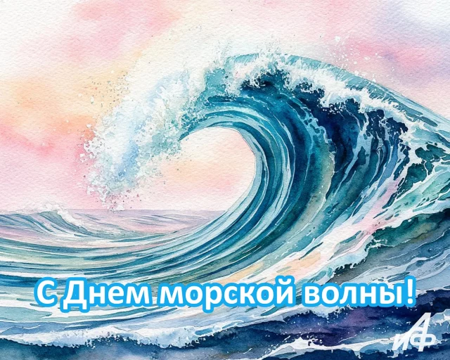 День морской волны открытка отпуск