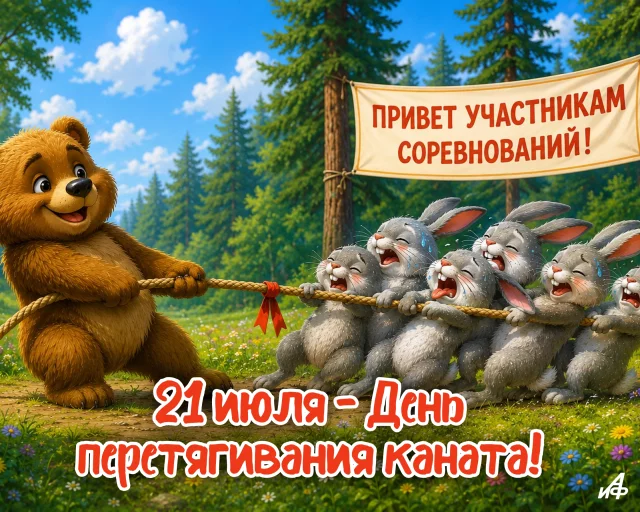 День перетягивания каната открытка