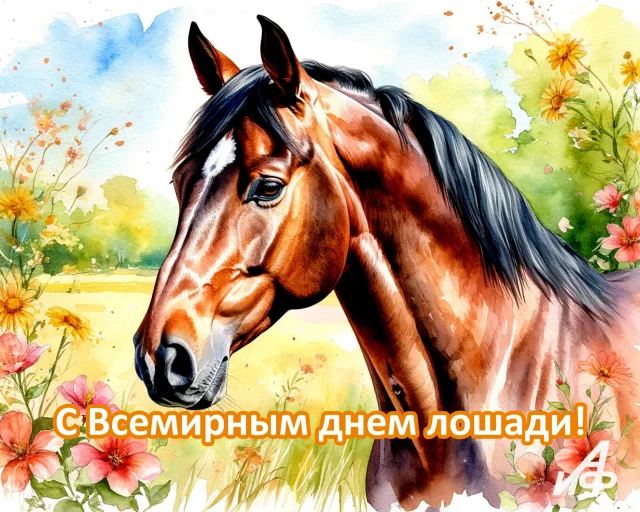 открытка Всемирный день лошади