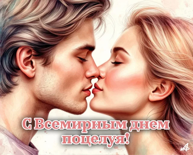 открытка день поцелуев