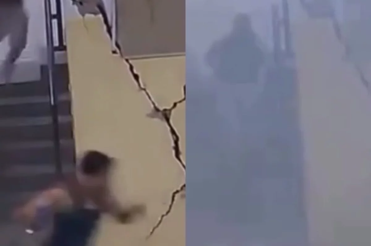 Появилось видео спасения жильцов за секунды до обрушения дома в Венесуэле