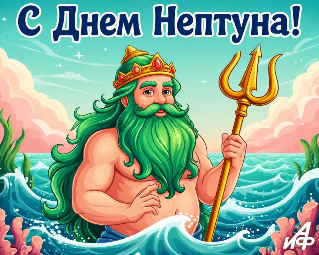 день нептуна открытка для летнего лагеря