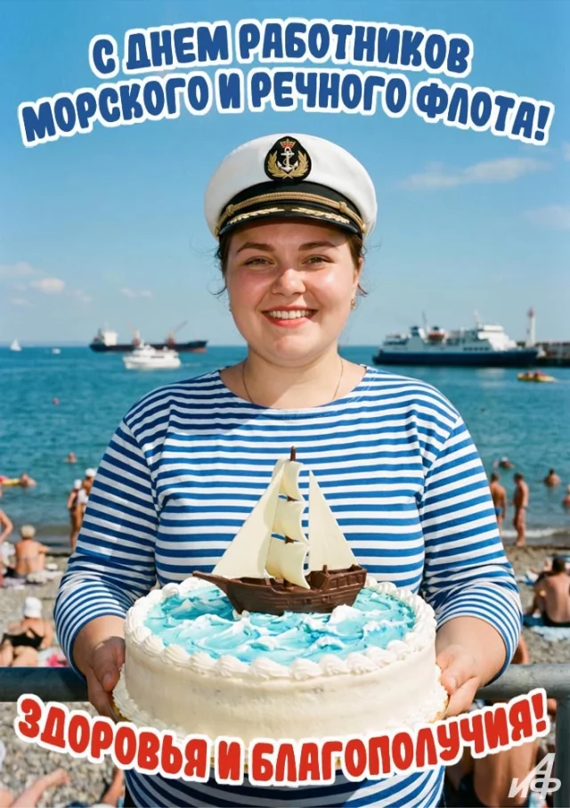картинка с Днем работников морского и речного флота