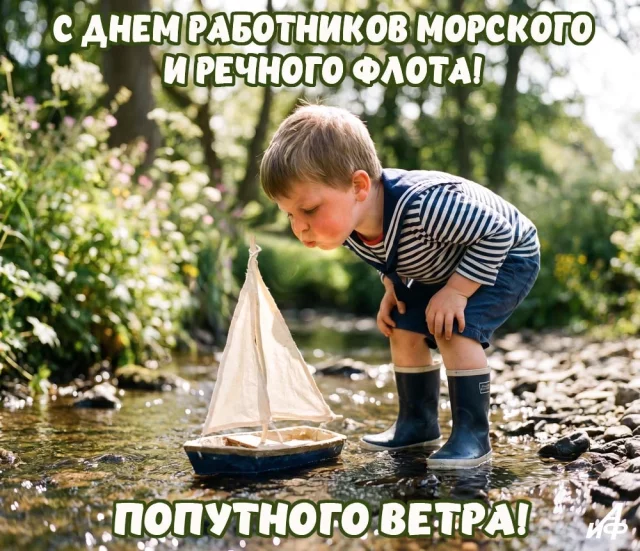 картинка с Днем работников морского и речного флота