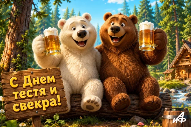 День тестя и свекра открытка на семейный праздник