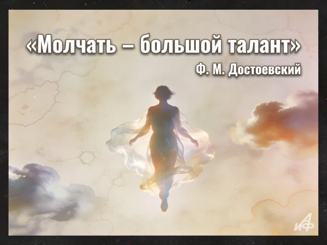 открытка с цитатой Достоевского о жизни и человеке