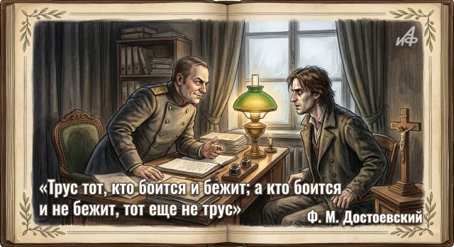 открытка с цитатой Достоевского на красивом фоне