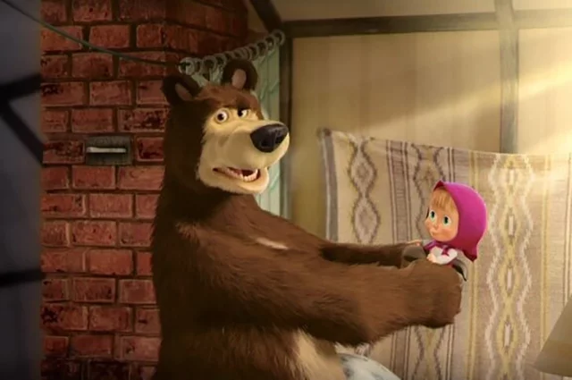 Кадр из мультсериала «Маша и медведь».