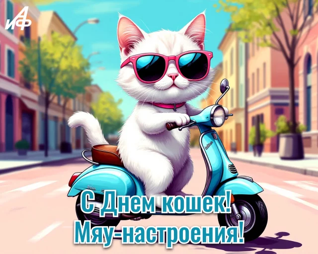 Праздничная картинка ко Дню кошек