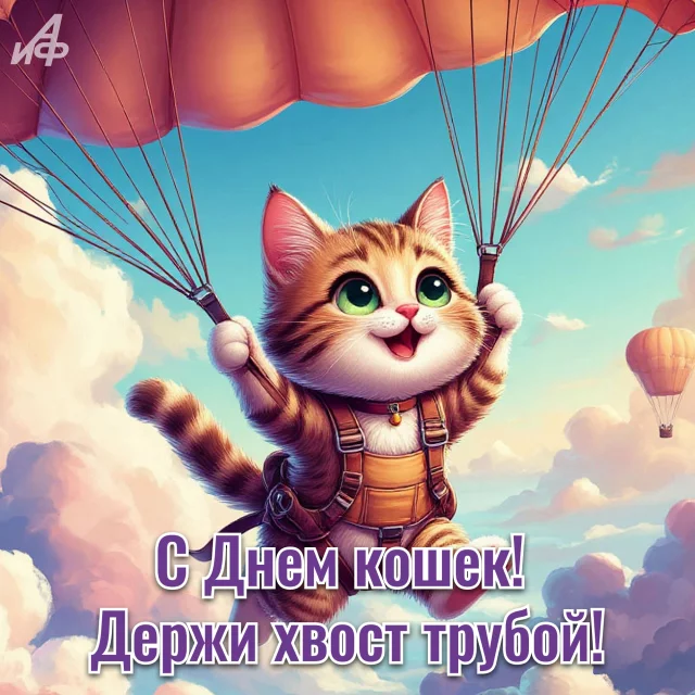 Праздничная картинка ко Дню кошек
