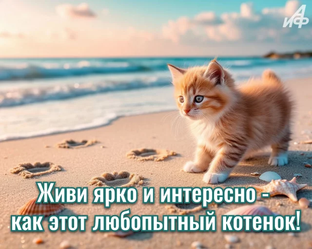 Картинка с котом и мудрым правилом жизни