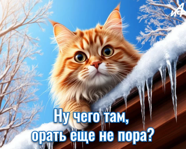 Открытка с прикольным статусом и котиком
