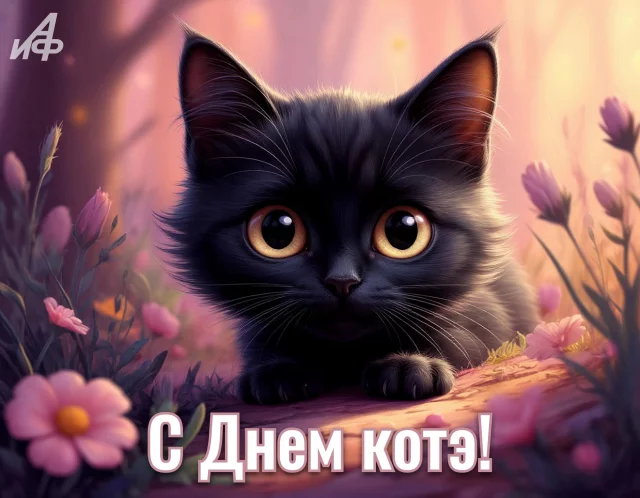 С Днем котэ открытка с приколом
